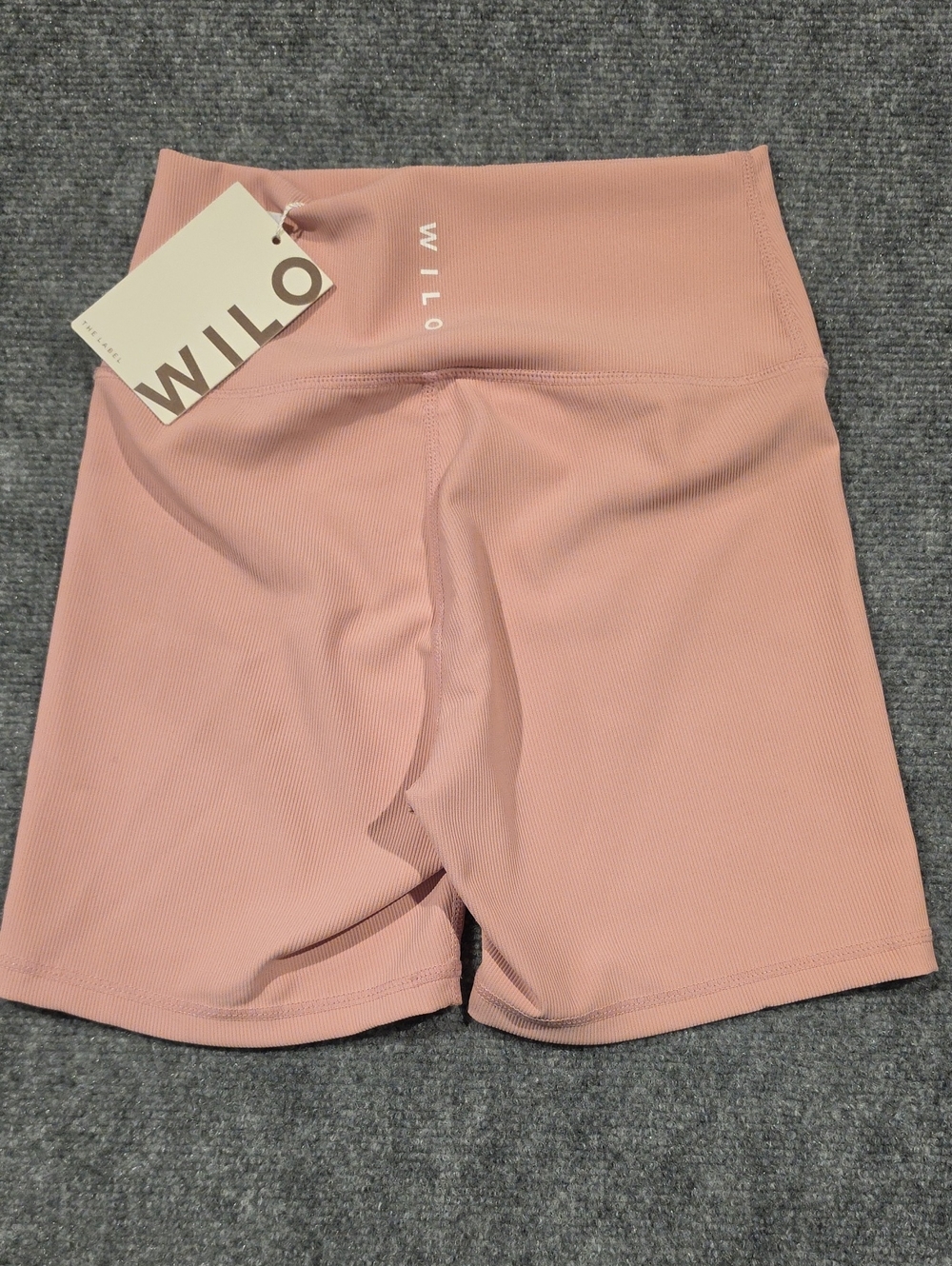 Willow Ribbed High-Rise Bike Shorts - Dusty Rose